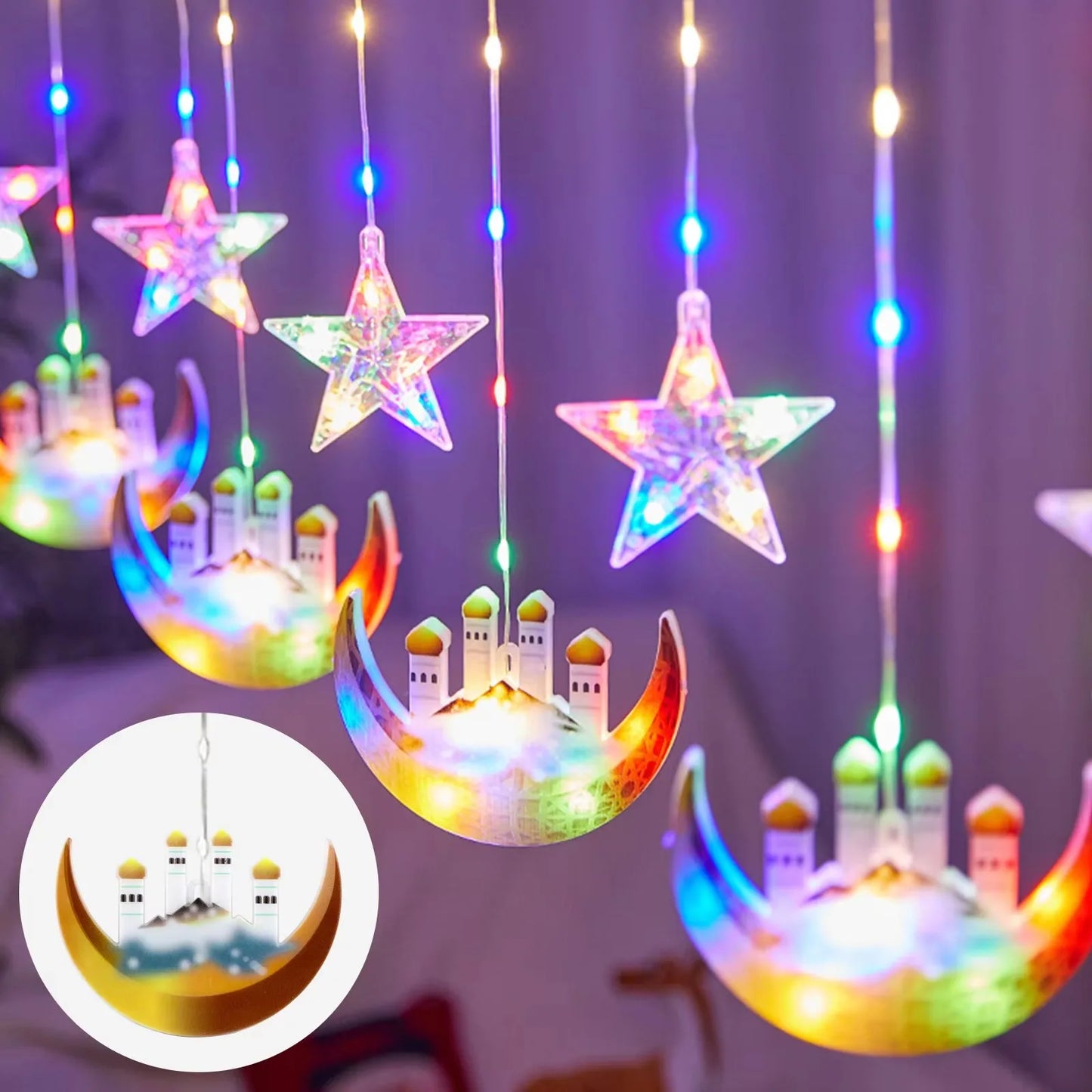 Star & Moon Curtain Lights