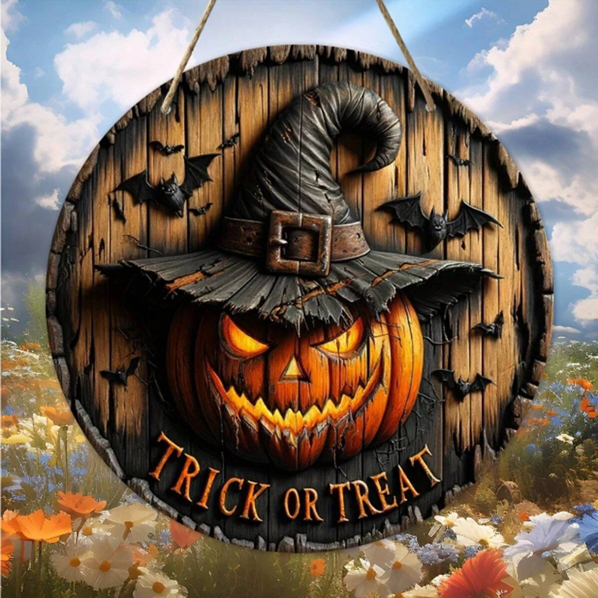 Halloween Wooden Wreath