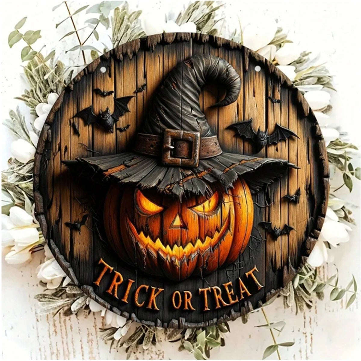 Halloween Wooden Wreath