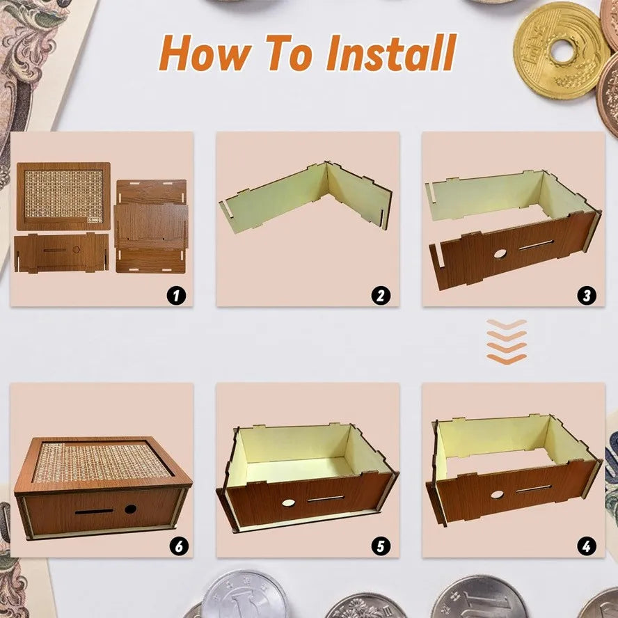 Wooden Money Box