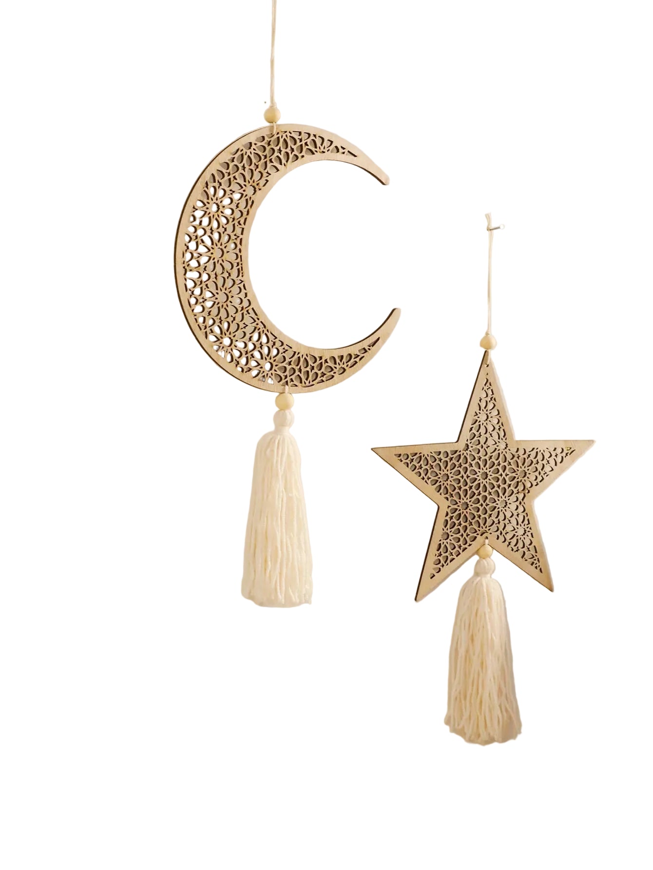 Ramadan Moon & Stars Wooden Wall Decor