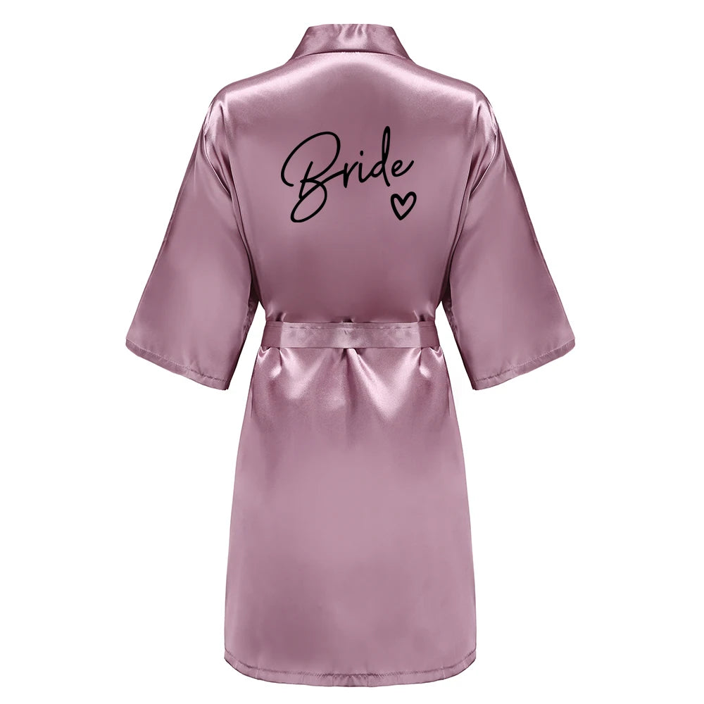 Team Bride Satin Robe