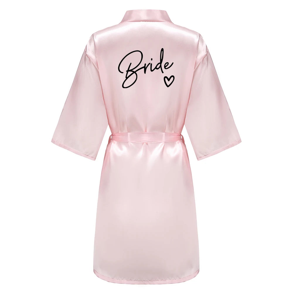 Team Bride Satin Robe