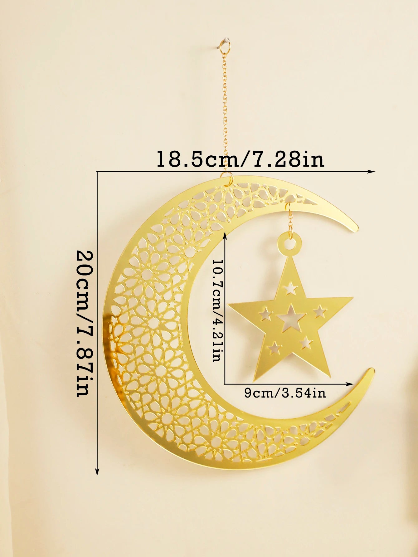 Gold Moon & Star Wall Decor
