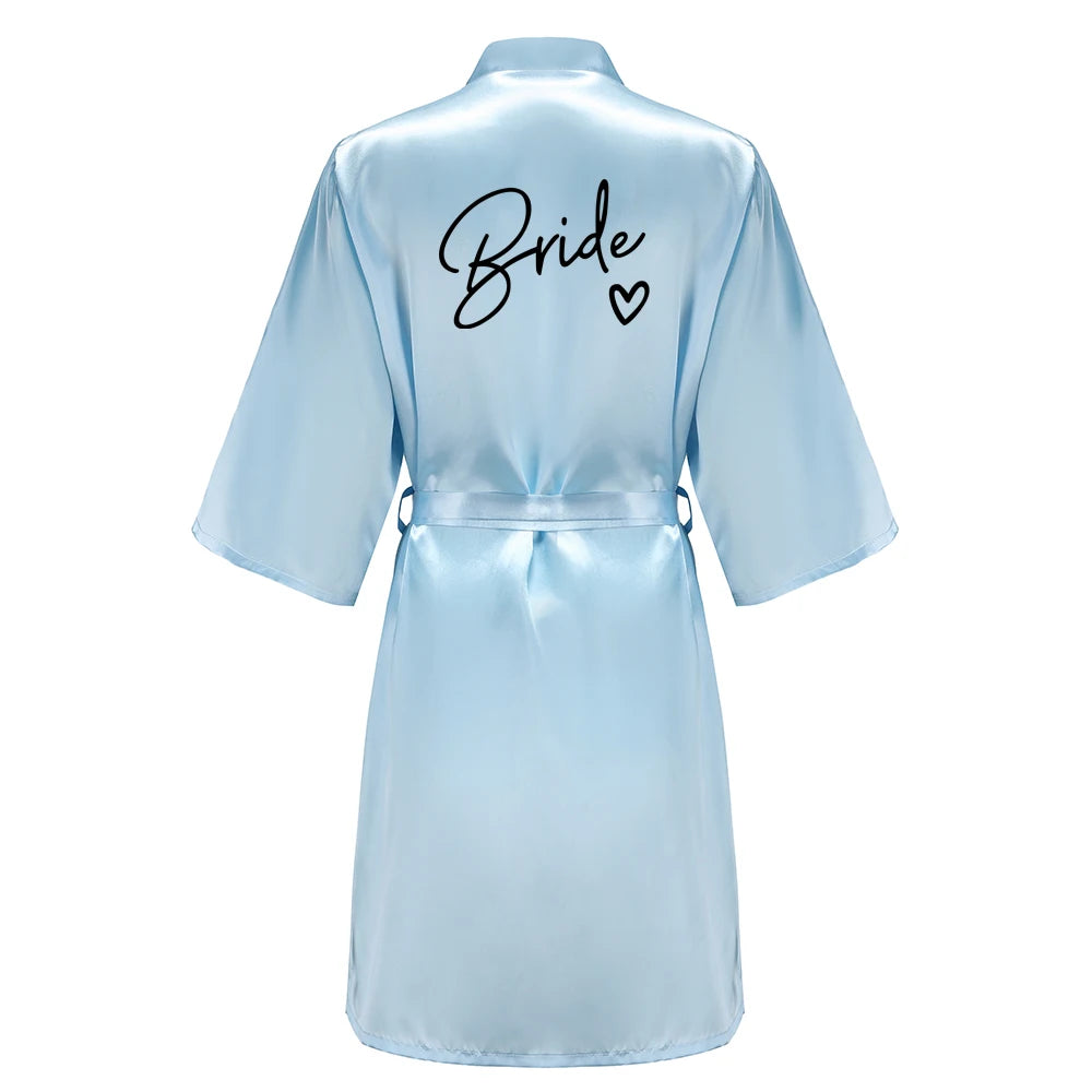 Team Bride Satin Robe