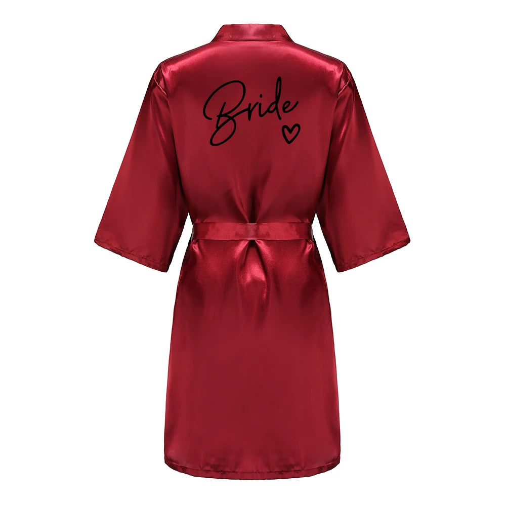 Team Bride Satin Robe