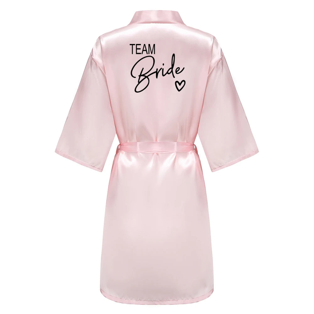 Team Bride Satin Robe