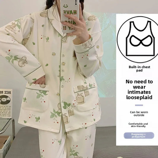 Cotton Maternity Sleepwear Set