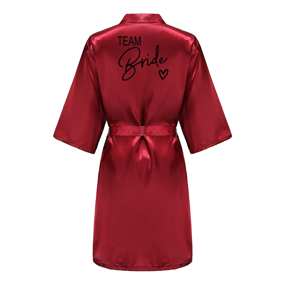 Team Bride Satin Robe
