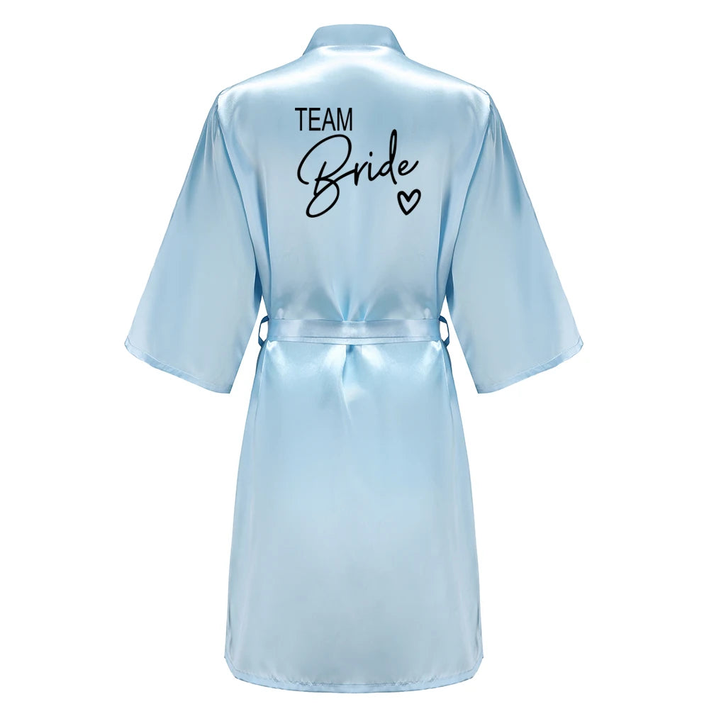 Team Bride Satin Robe
