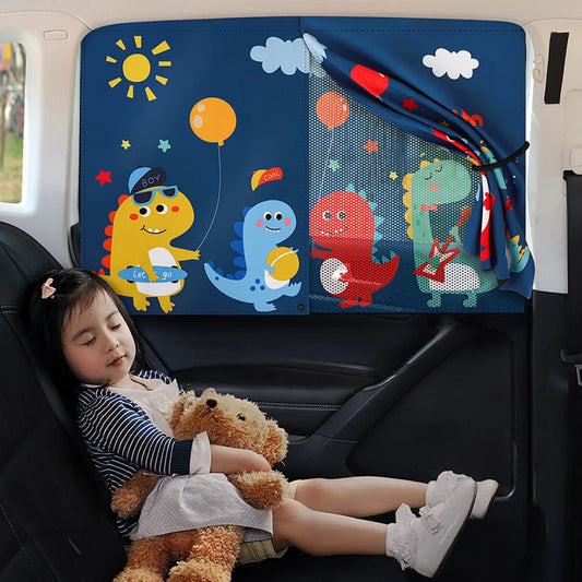 Magnetic Cartoon Car Curtain