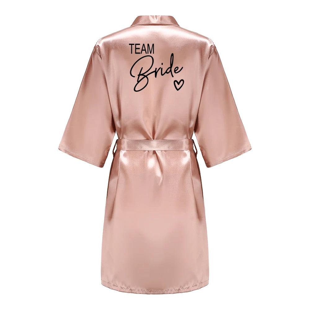 Team Bride Satin Robe