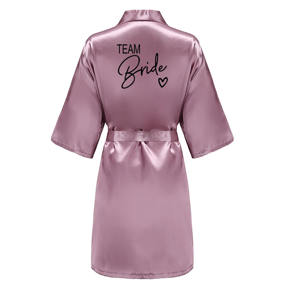 Team Bride Satin Robe