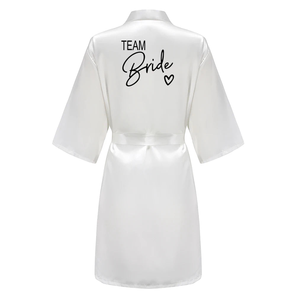 Team Bride Satin Robe