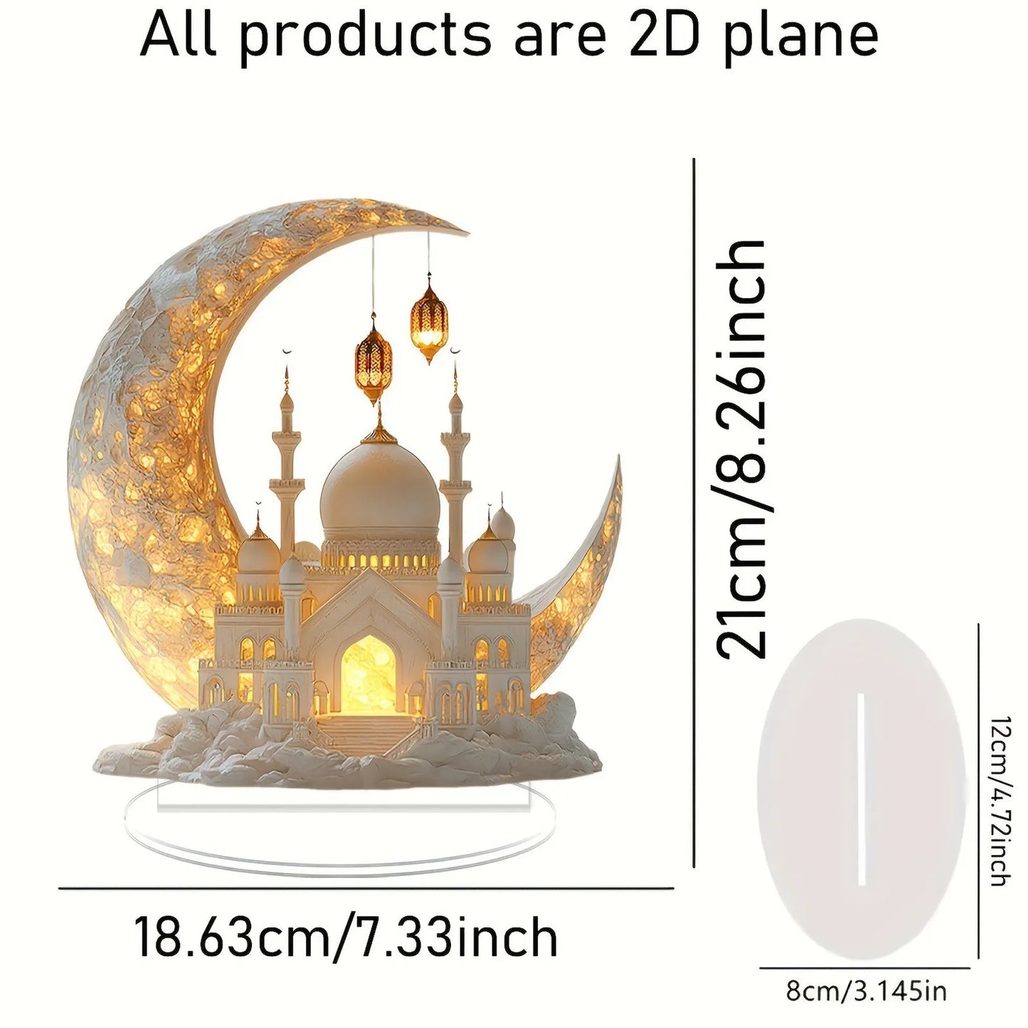 Ramadan Crescent Castle Decor