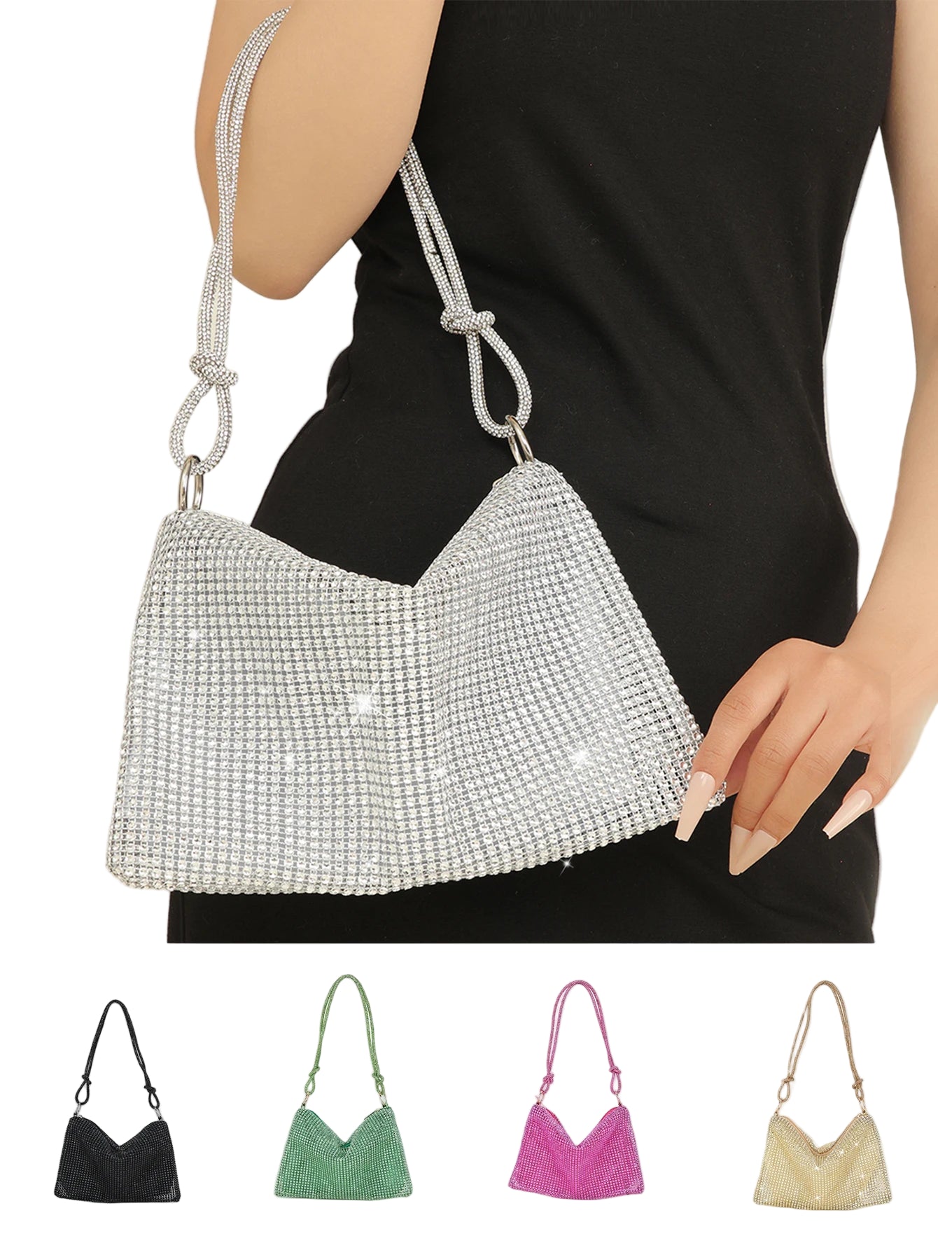 Shiny rhinestone bags