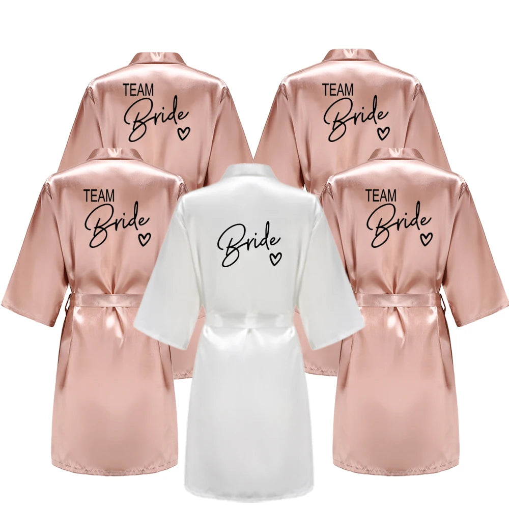 Team Bride Satin Robe