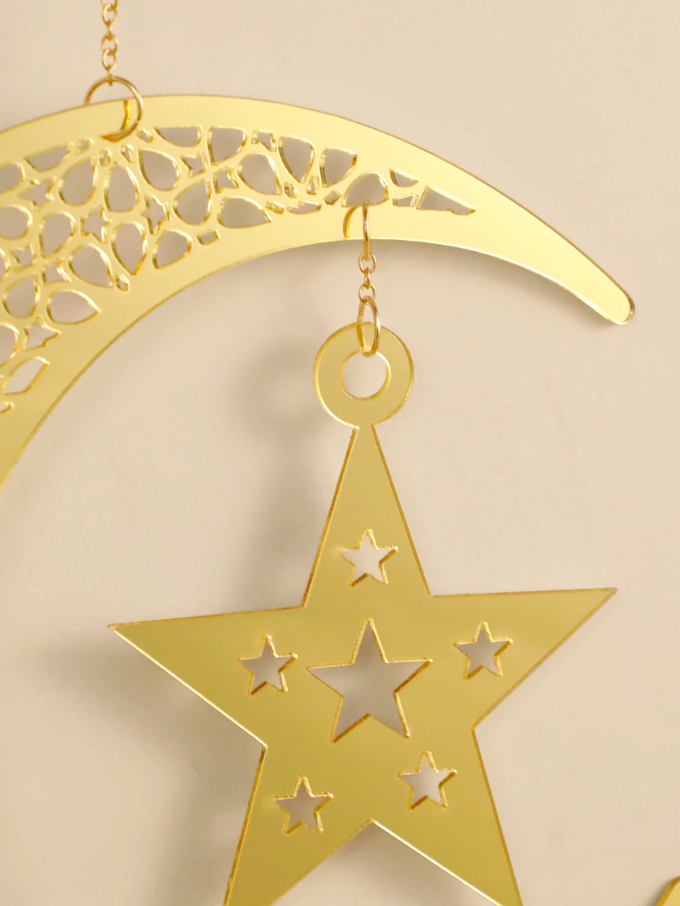 Gold Moon & Star Wall Decor