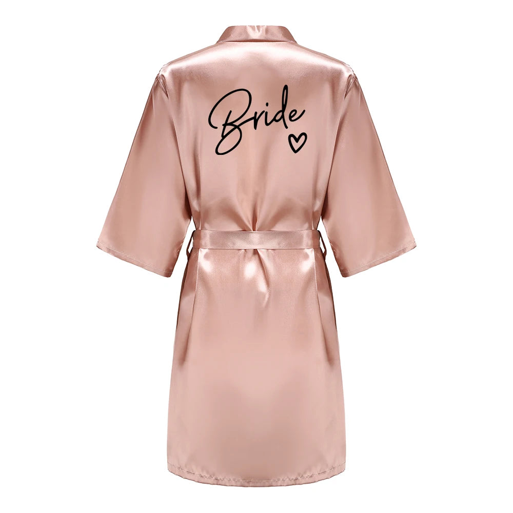 Team Bride Satin Robe
