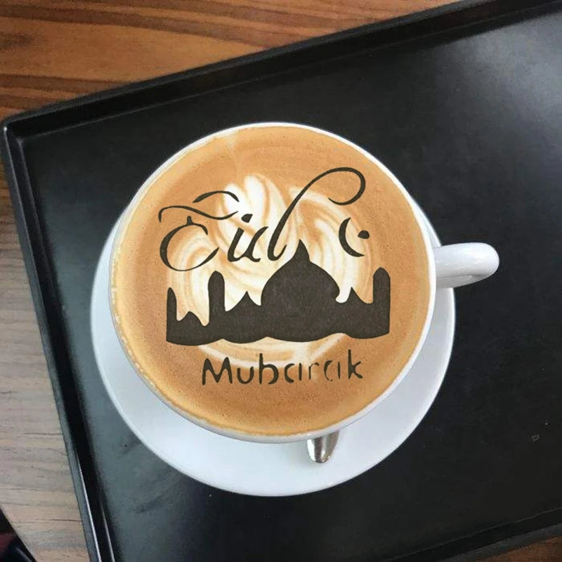 زينة كيك العيد والاستنسل بالرش
